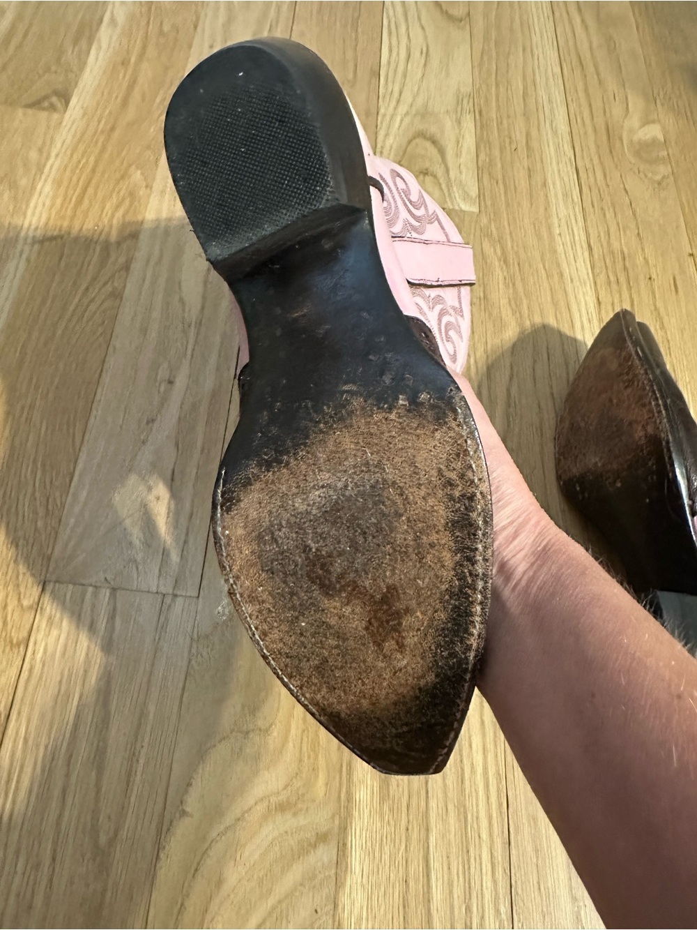 Old Gringo Pink and Brown Western Heeled Cowboy Boots - Picture 5 of 8